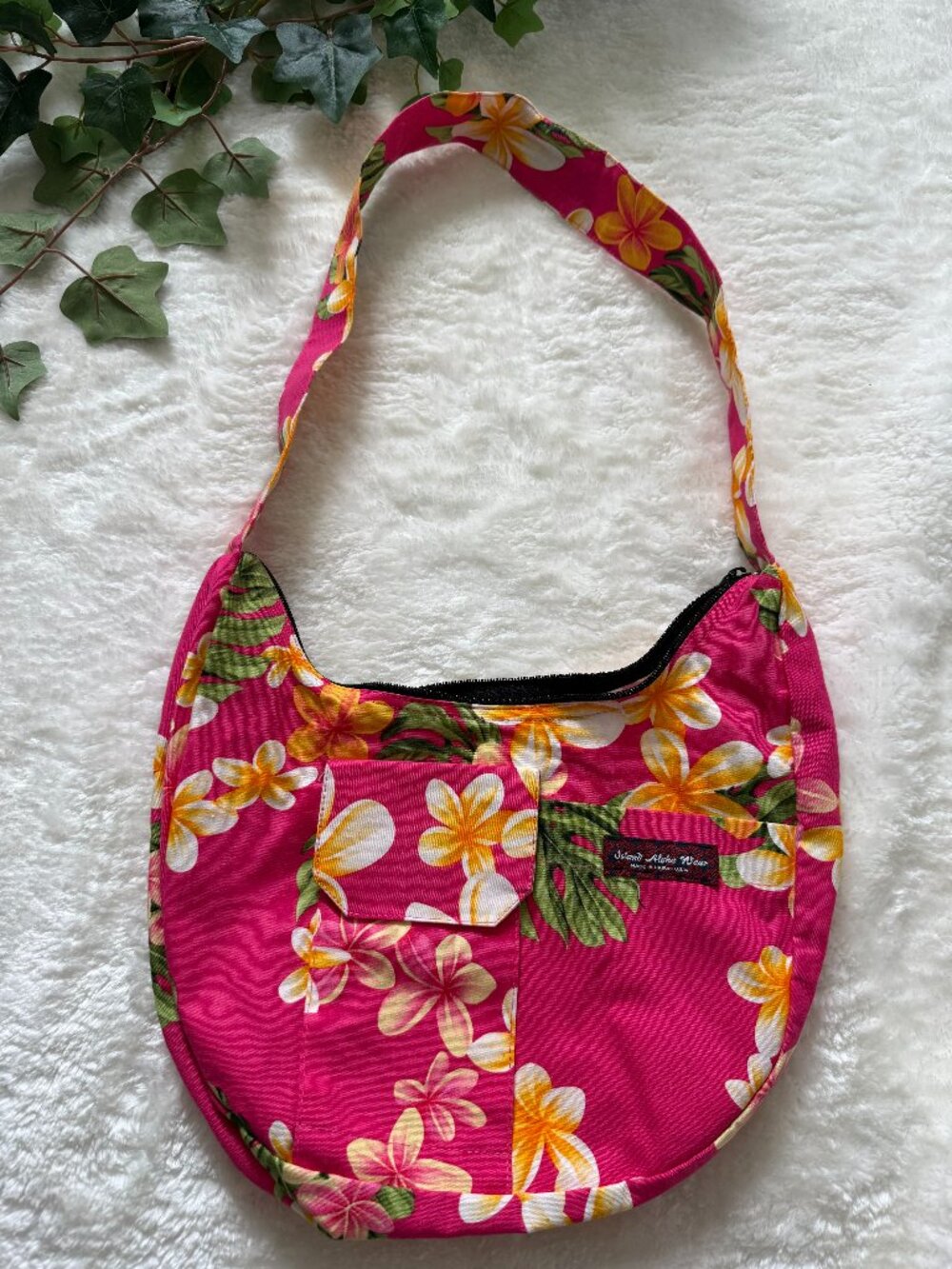 Island Aloha Wear Floral Shoulder Bag Pink Hawaii